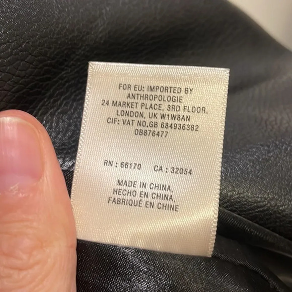 Anthropologie sweater moto faux leather jacket - Picture 8 of 8
